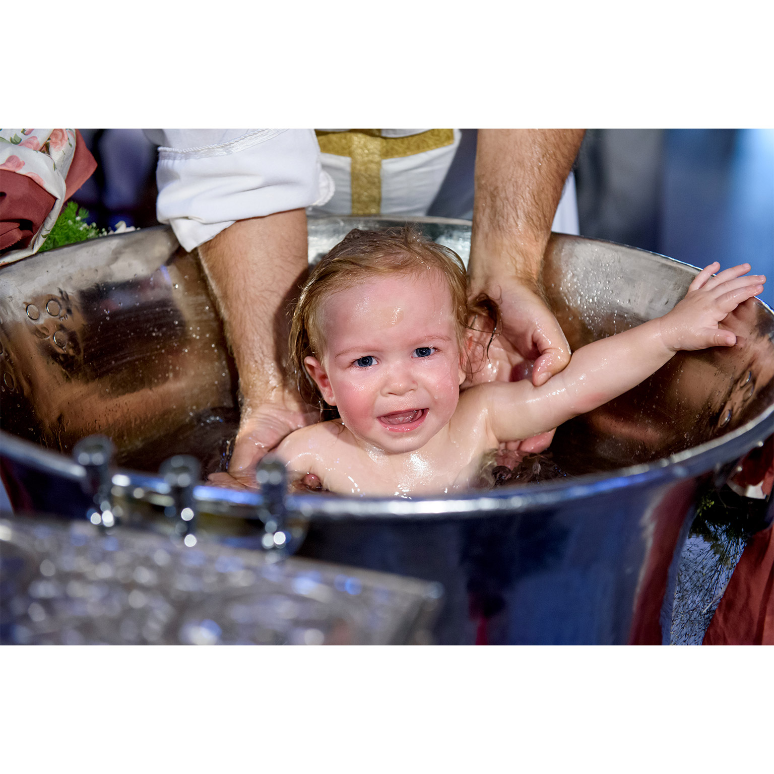 Greek Orthodox baptism ceremony in Athens